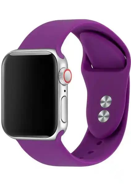 HappyCase Silikon Kordon Apple Watch 44 mm Uyumlu Şık ve Konforlu Saat Aksesuarı