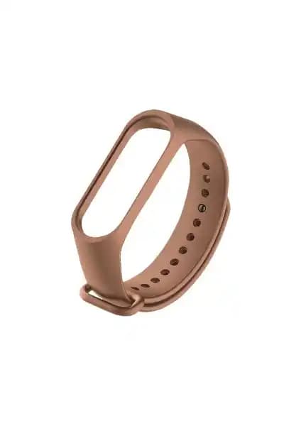 Kyver Kahverengi Silikon Kordonlar Mi Band 3 ve 4 Uyumlu Yedek Kayışlar