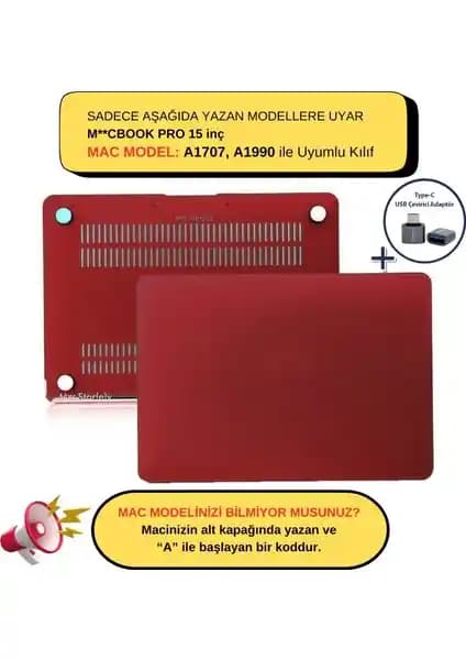 McStorey MacBook Pro 15 İnç Kılıfı A1707 ve A1990 Modelleri İçin Güçlü Koruma ve Şık Tasarım