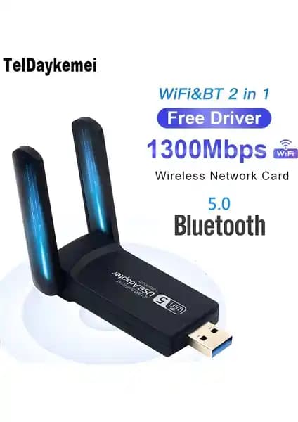 Megamus Çift Antenli BT5.0 Wi-Fi Adaptörü: Yüksek Hız ve Güçlü Performans Özellikleri