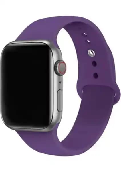 Mi7a Apple Watch Seri 1-7 Uyumlu Spor Silikon Kordonları 42mm 44mm 45mm