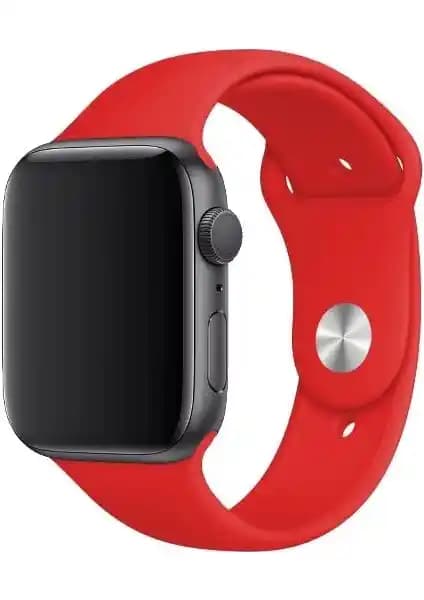 Mi7A Apple Watch Serisi 7 6 5 4 3 2 Se 42mm 44mm 45mm Uyumlu Spor Silikon Kordon