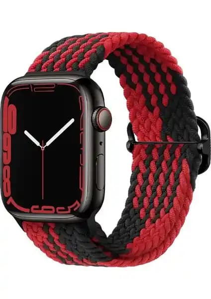 MobaxAksesuar Apple Watch 10 42mm için Şık ve Dayanıklı Hasır Örgü Kordon