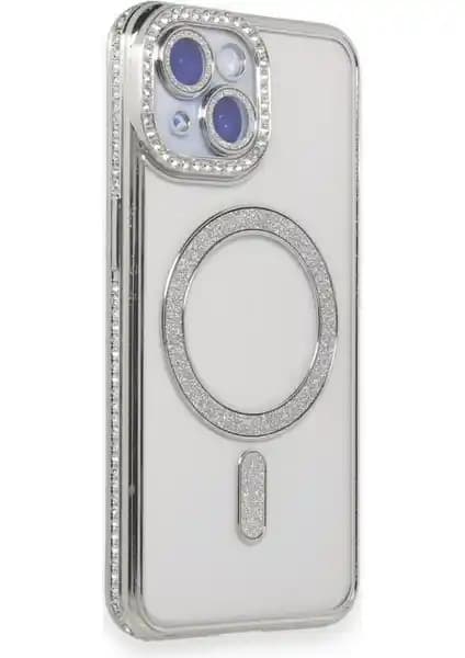 MobaxAksesuar iPhone 13 Kılıfı Simli Taşlı ve MagSafe Uyumlu Koruma Çözümü