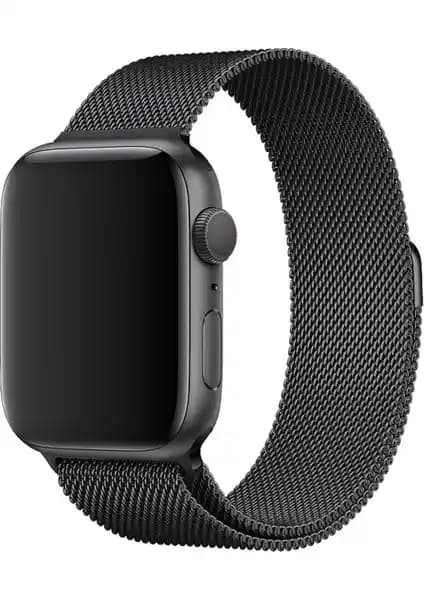 Mobilite Apple Watch Seri 9-3-8-7-6-5-4-3 Çelik Milano Loop Kordon 42-49mm uyumlu