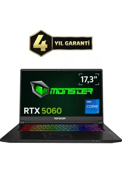 Monster Tulpar T7 V26.2.8: Güçlü Donanımıyla Yüksek Performans Sunan Oyun Dizüstü Bilgisayarı