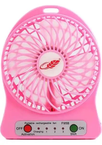 PolyGold Mini USB Fan Pembe: Taşınabilir ve Çok Hızlı Çalışan Soğutucu Cihaz