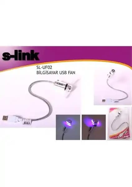 S-Link SL-UF02 Anahtarlı ve Ledli USB Fan: Taşınabilir ve Estetik Soğutucu Çözüm