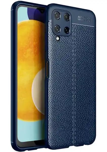 Samsung Galaxy A22 4G İçin Estetik ve Koruyucu Deri Görünümlü Kılıf