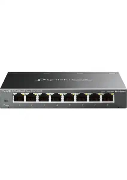 TP-Link TL-SG108E 8 Port Gigabit Yönetilebilir Switch Dayanıklı Çelik Kasa ile Ofis Ağınızı Güçlendirin