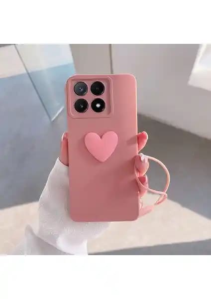 Zebana Xiaomi Poco X6 Uyumlu Kalpli Love Silikon Kılıfı Şık ve Koruyucu Tasarım