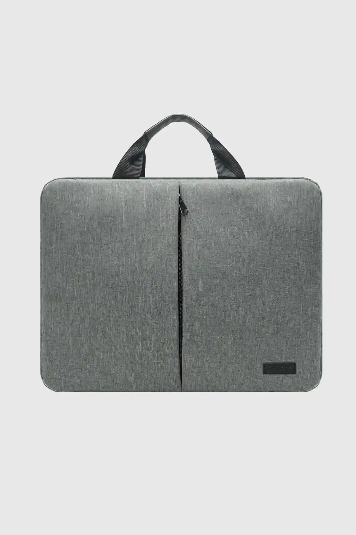 D'VERS 15.6 İnç Gri Unisex Notebook Çantası: Şık ve Dayanıklı Ofis ve Günlük Kullanım