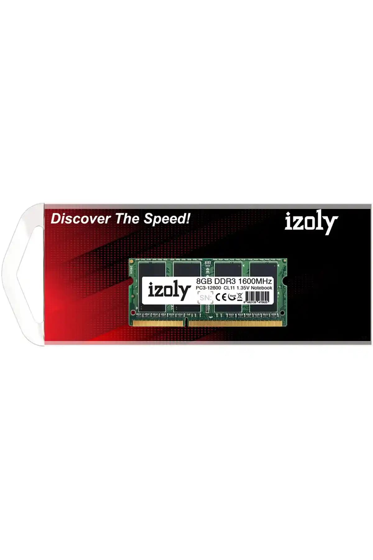 İzoly 8GB DDR3 1600MHz Notebook RAM ile Sistem Performansını Artırın