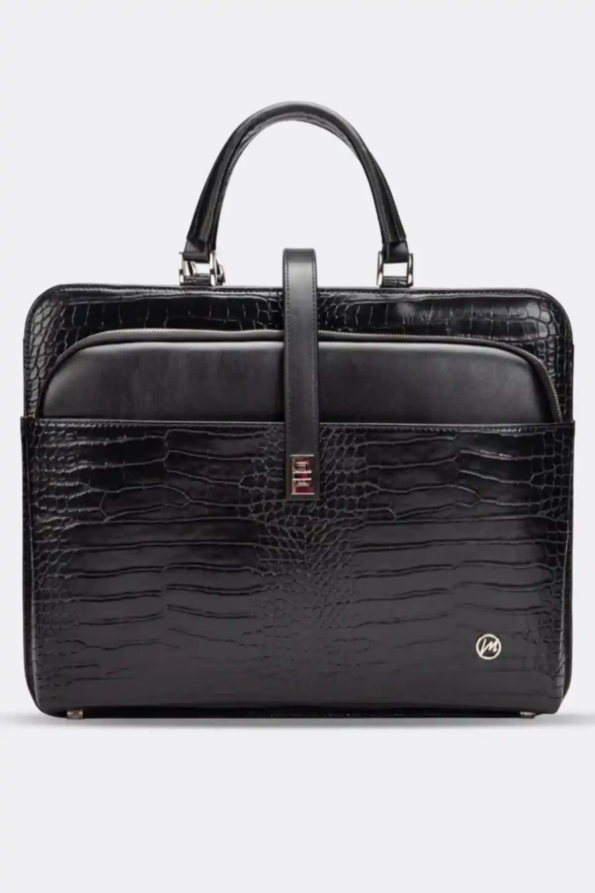 MORCA Siyah Kadın Evrak Laptop Çantası Şıklık ve Fonksiyonelliğin Birleşimi