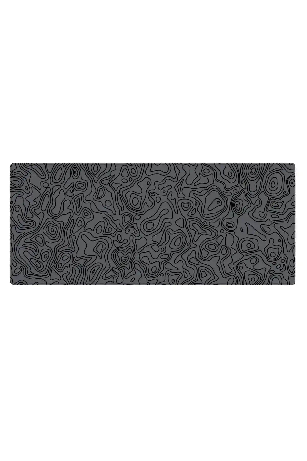 Porge 90x40 Topo Mouse Pad Gri Büyük Boyutlu Oyuncu ve Ofis Kullanımı İçin