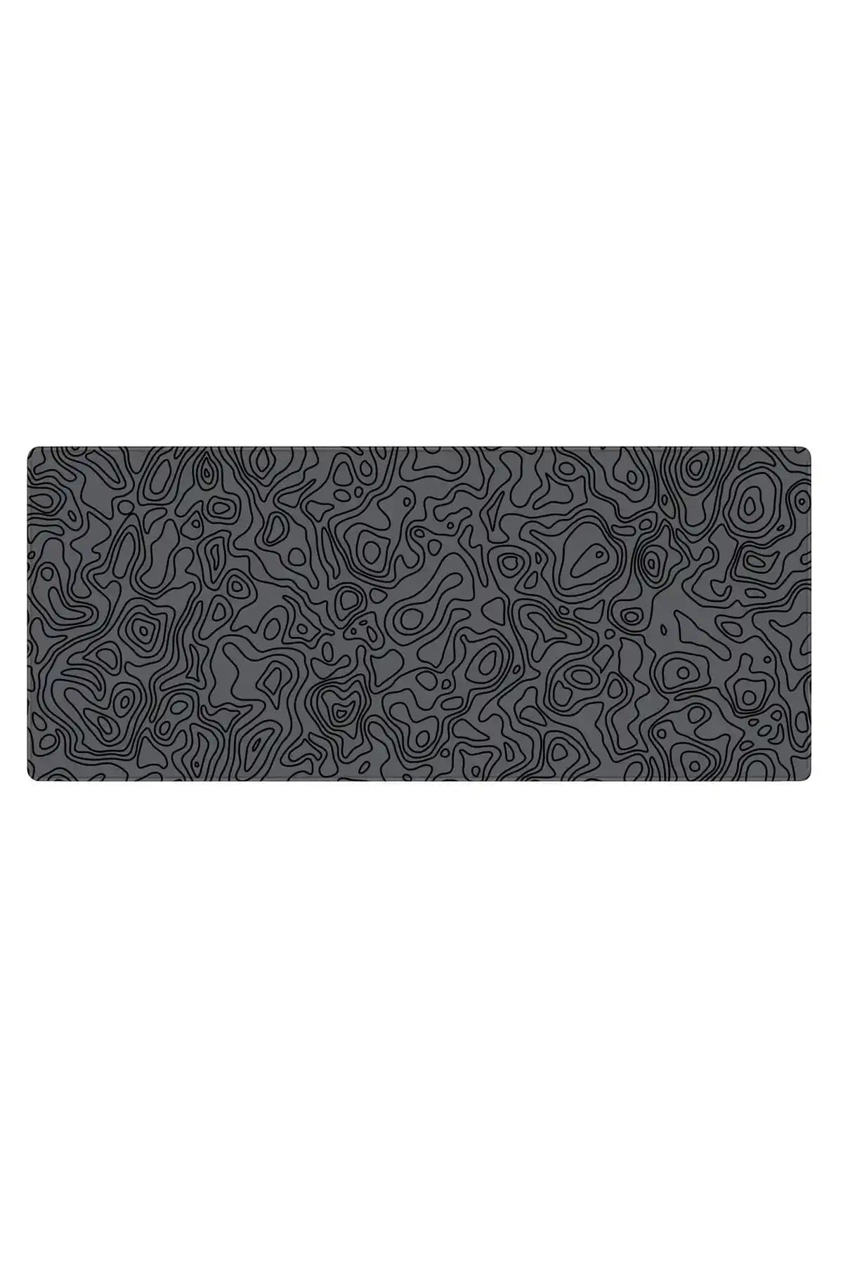 Porge 90x40 Topo Mouse Pad Gri Büyük Boyutlu Oyuncu ve Ofis Kullanımı İçin