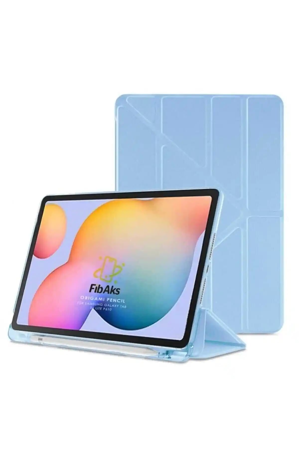 Samsung Galaxy Tab S6 Lite 2024 için dayanıklı silikon kılıf ve standlı koruma özelliği