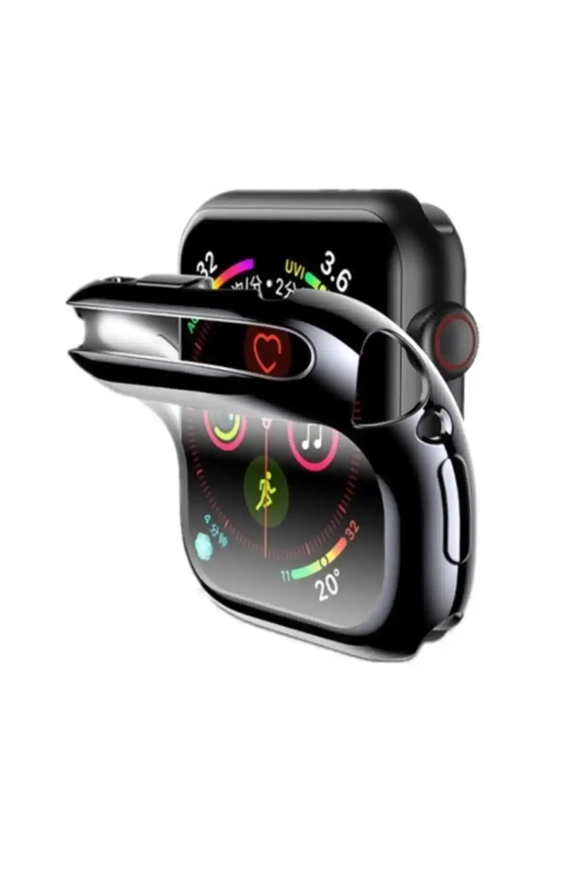 Apple Watch Siyah Silikon Kılıfı Tam Koruma ve Şıklık Sağlayan Tasarım