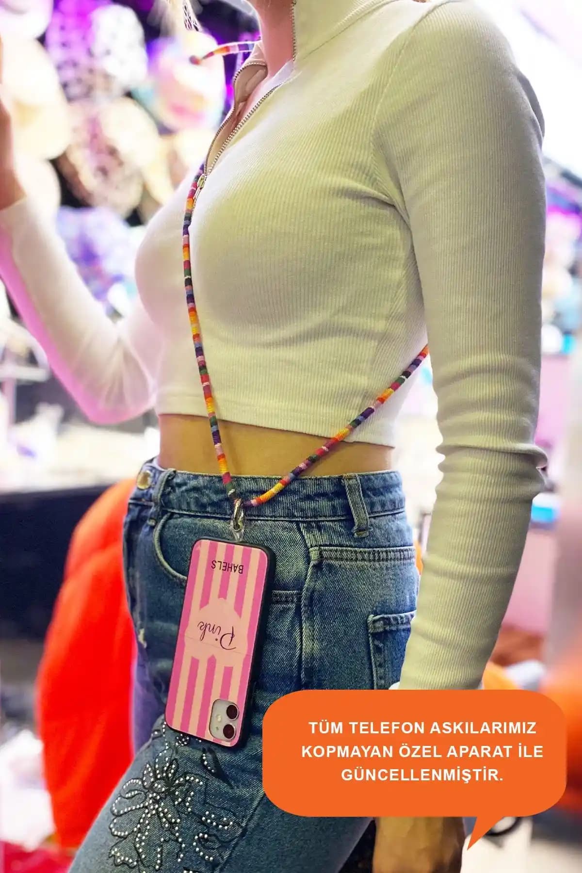 BAHELS Rainbow Trend Telefon Boyun Askısı Charmı: Renkli ve Pratik Aksesuar Özellikleri