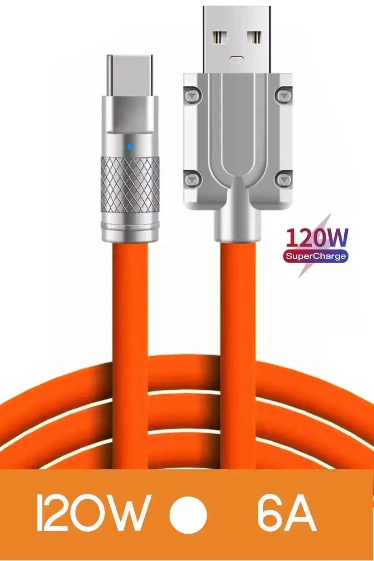 Başkenttekno Tip C 120W Süper Hızlı Şarj ve Veri Kablosu - Güç ve Performans Bir Arada