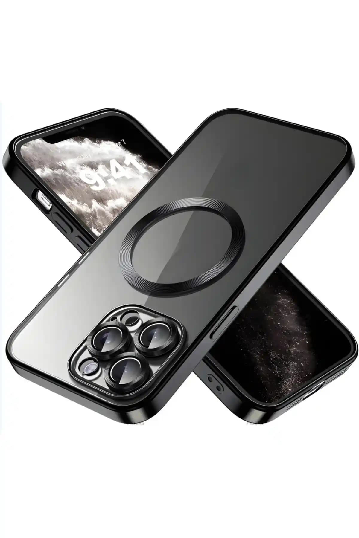 Fibaks Apple iPhone 11 Pro Max Uyumlu Şeffaf Parlak Silikon Kılıf Güçlü Koruma