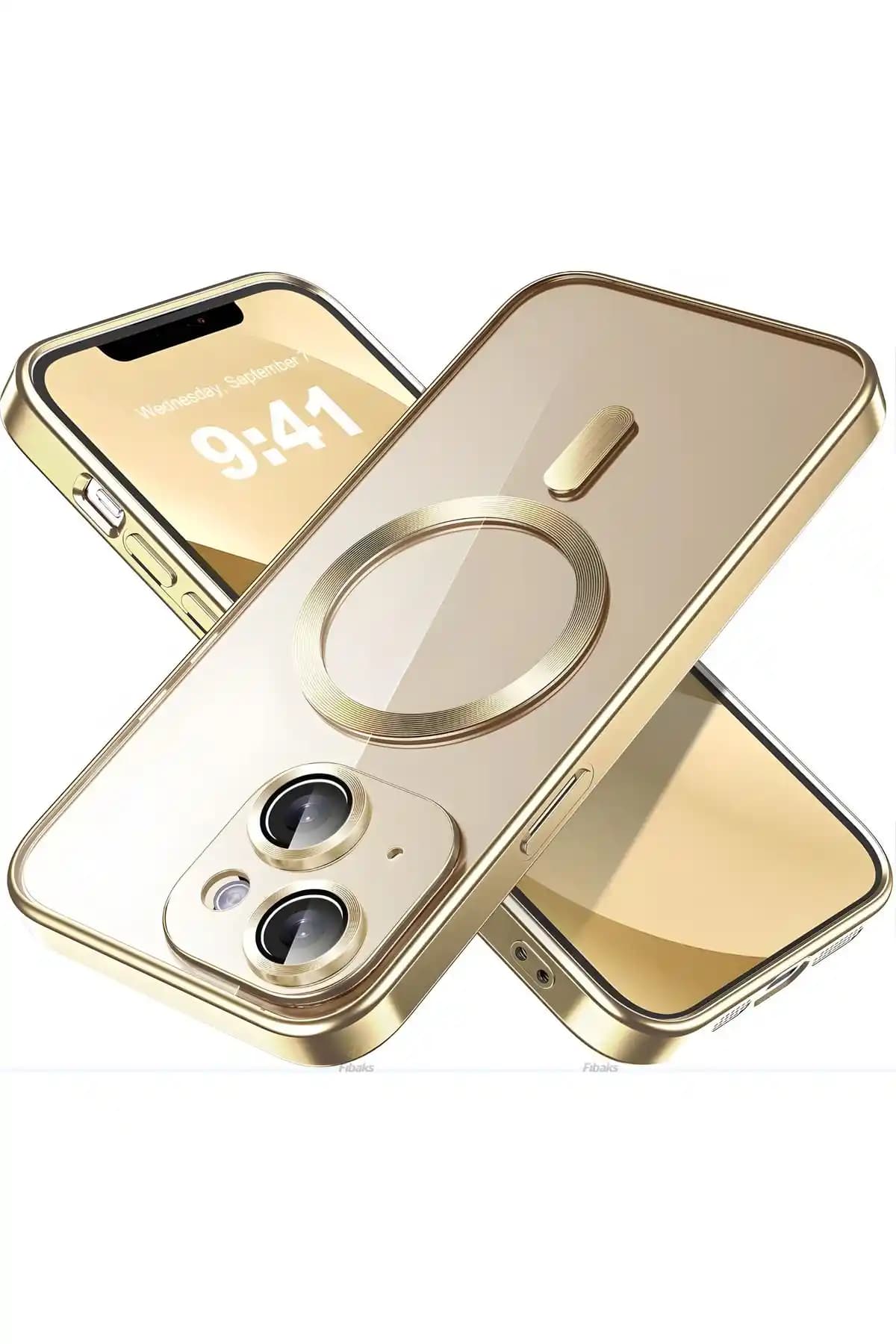 Fibaks Apple iPhone 13 Uyumlu Şeffaf Renkli Kamera Lens Koruyucu Kılıf