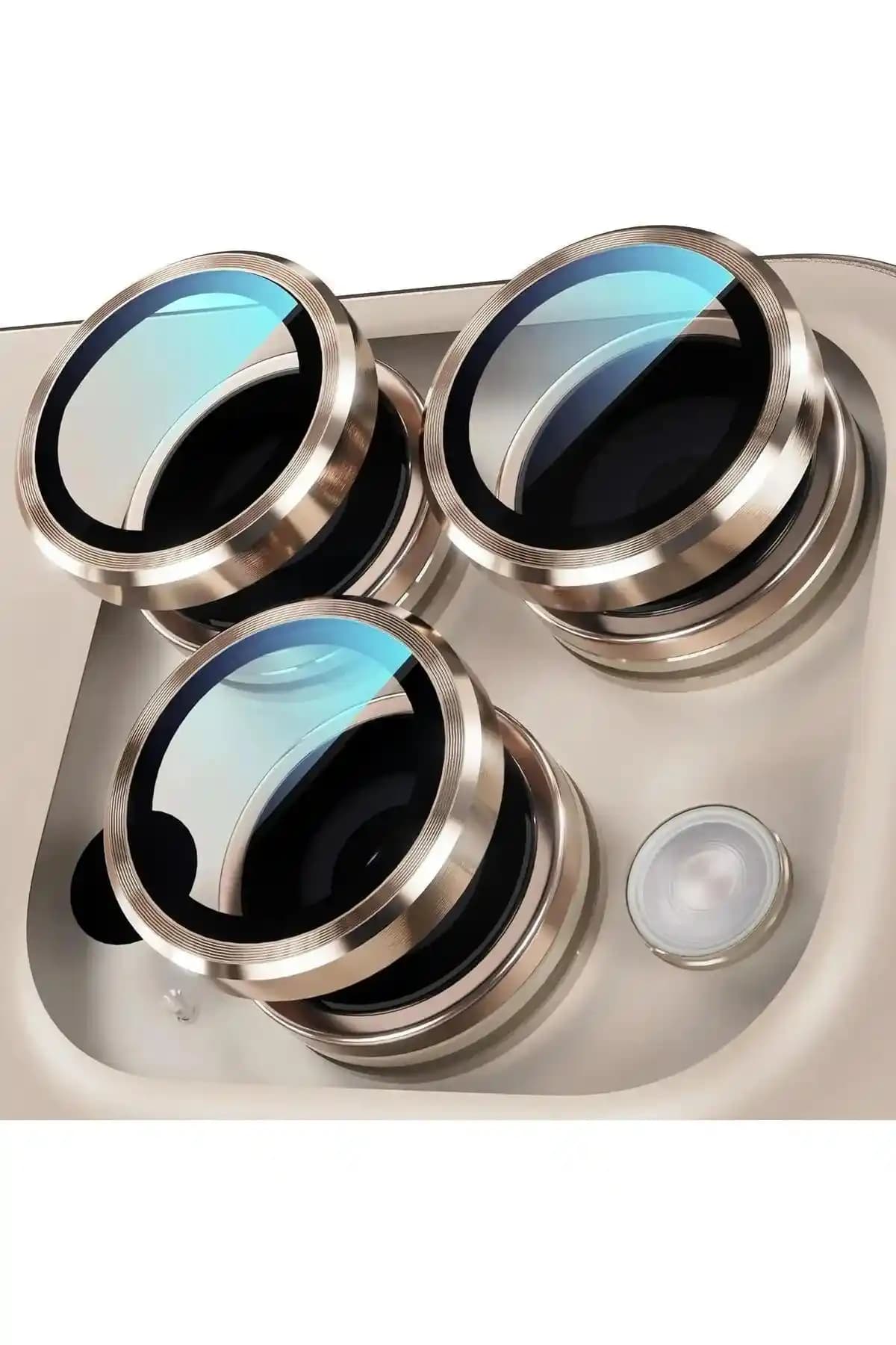 Fibaks Apple iPhone 16 Pro ve Pro Max için Yüksek Kaliteli Kamera Koruyucu Lens