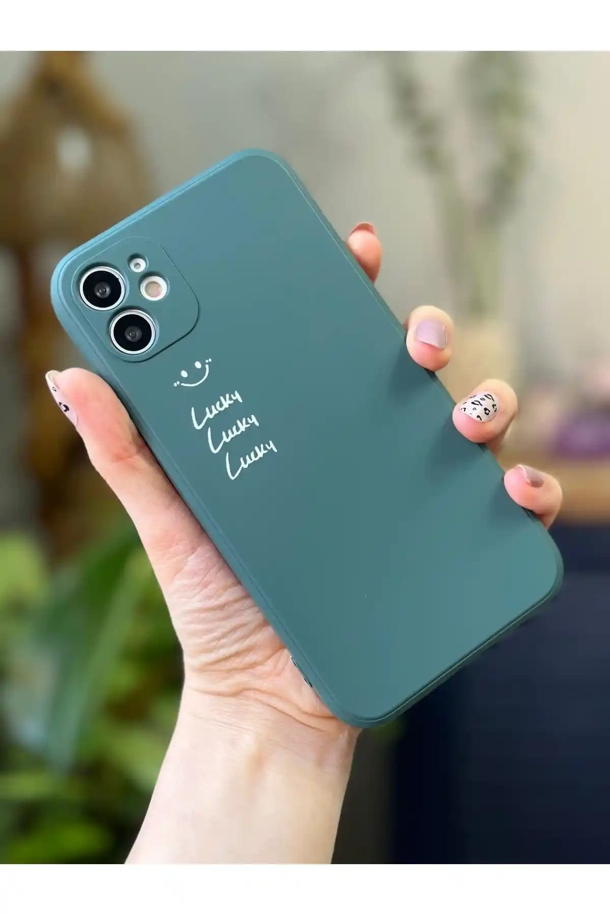 Go Aksesuar iPhone 11 Uyumlu Baskılı Kılıf Haki Renkli ve Koruyucu Tasarım