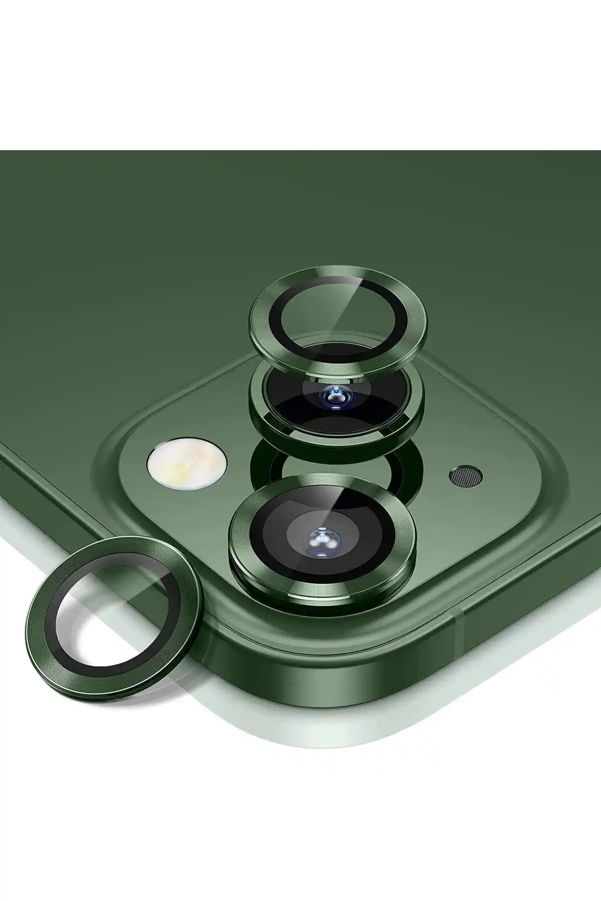 HyperAge iPhone 13 ve Mini İçin Alüminyum Alaşımlı Kamera Lens Koruyucu Seti