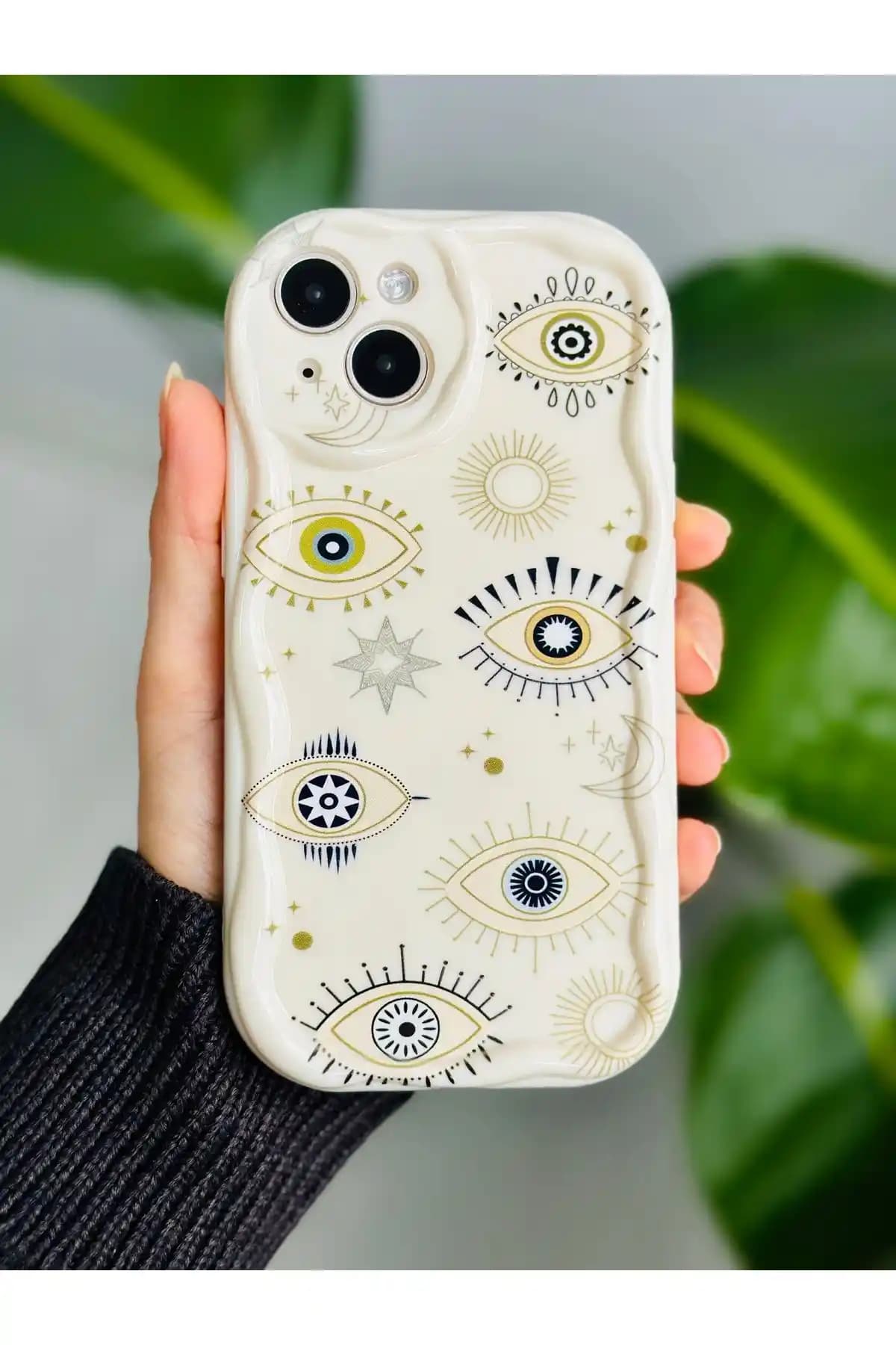 iPhone 13 ve 14 Uyumlu Nazar Baskı Silikon Kılıfı Şık ve Koruyucu Tasarım