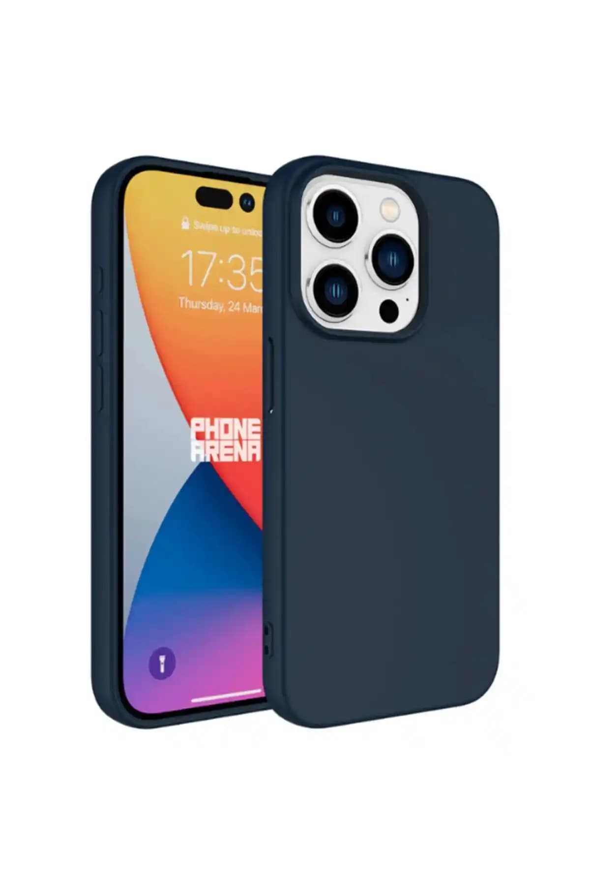 iPhone 15 Pro Max uyumlu lacivert silikon kılıfın detaylı incelemesi ve özellikleri