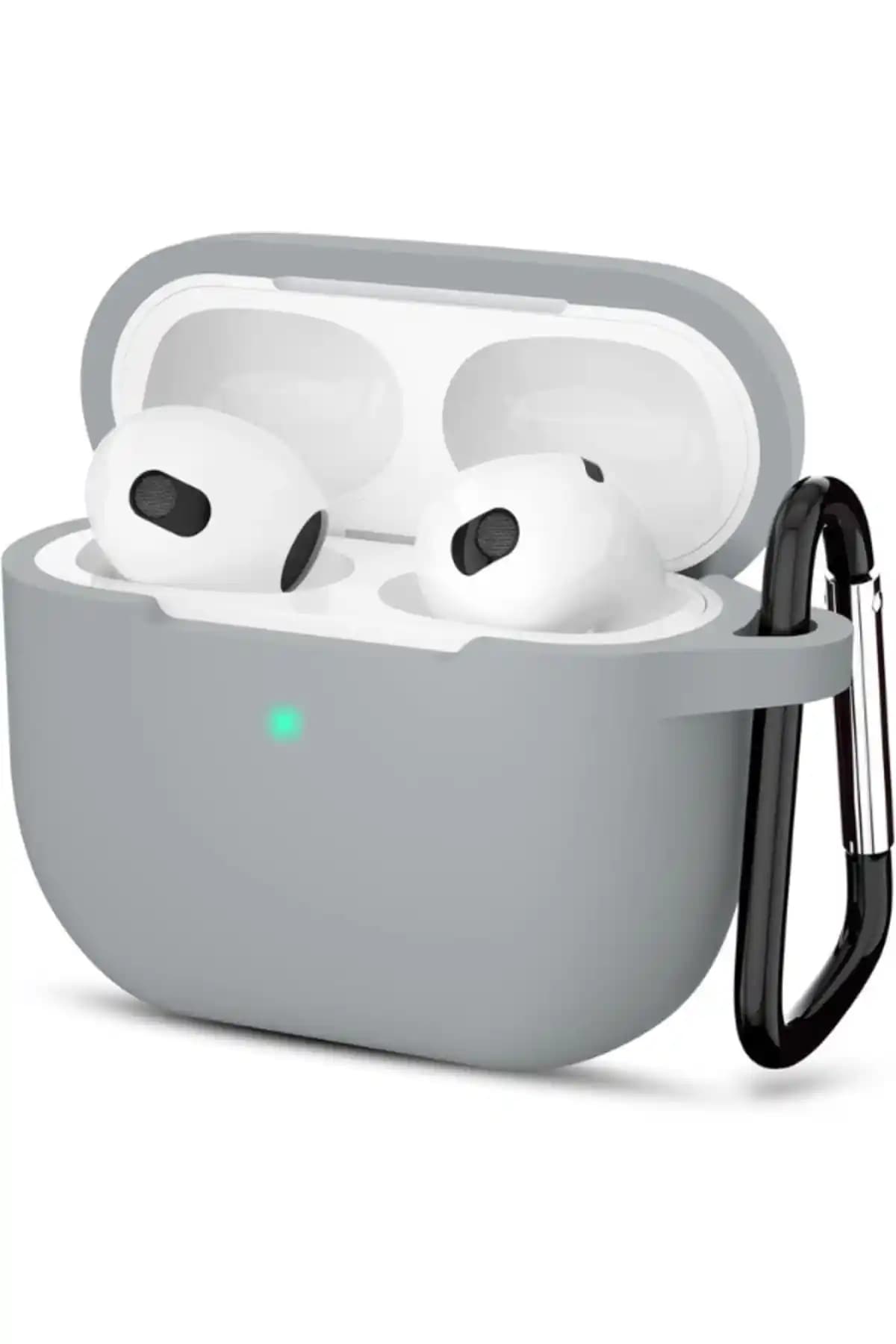 KVK PRİVACY 3. Nesil Gri Kılıf: Apple AirPods 3 İçin Şık ve Koruyucu Aksesuar
