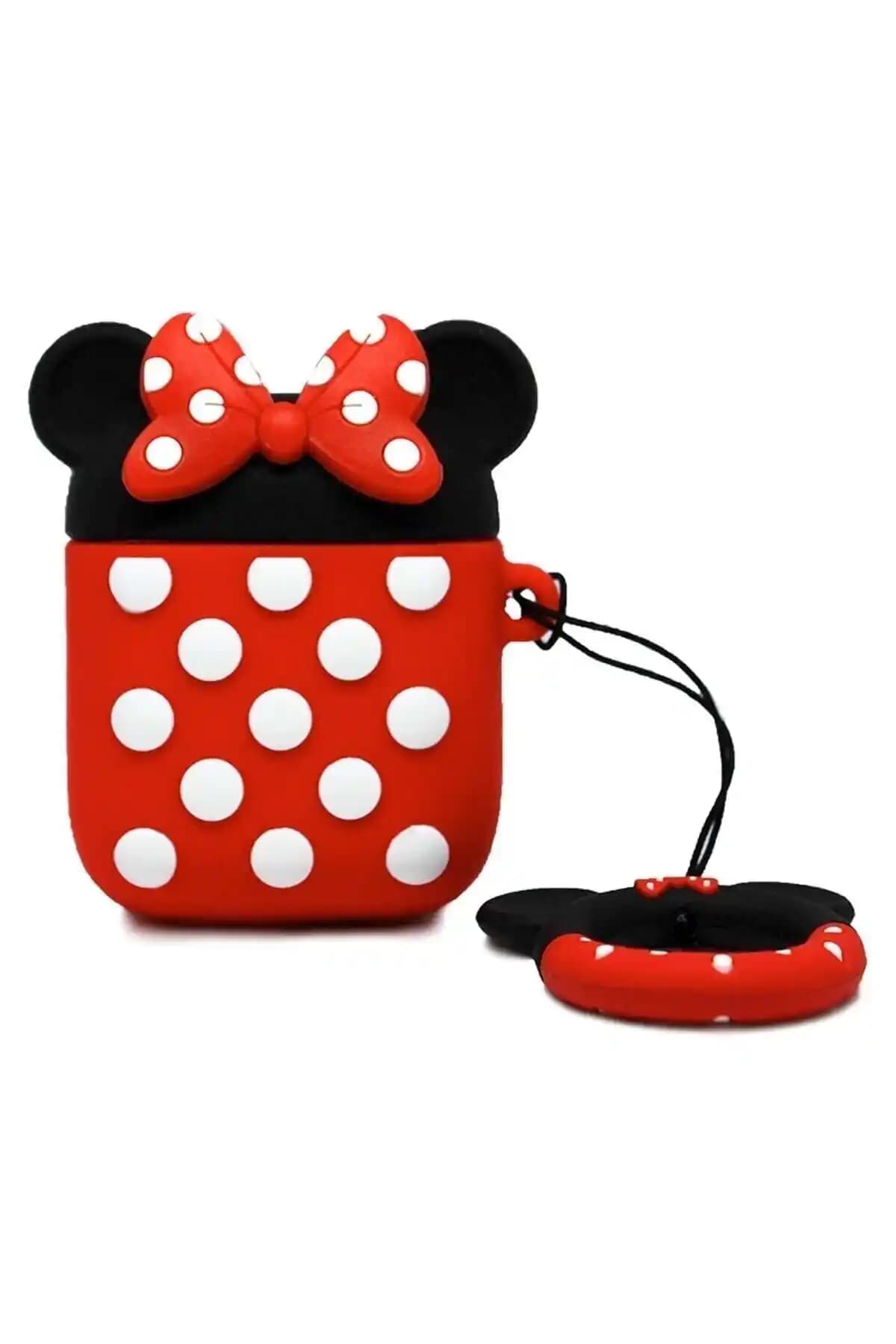 Mopal Kırmızı Minnie Mouse Tasarımlı Airpods 2. Nesil Kılıfı Şıklık ve Koruma Sunar