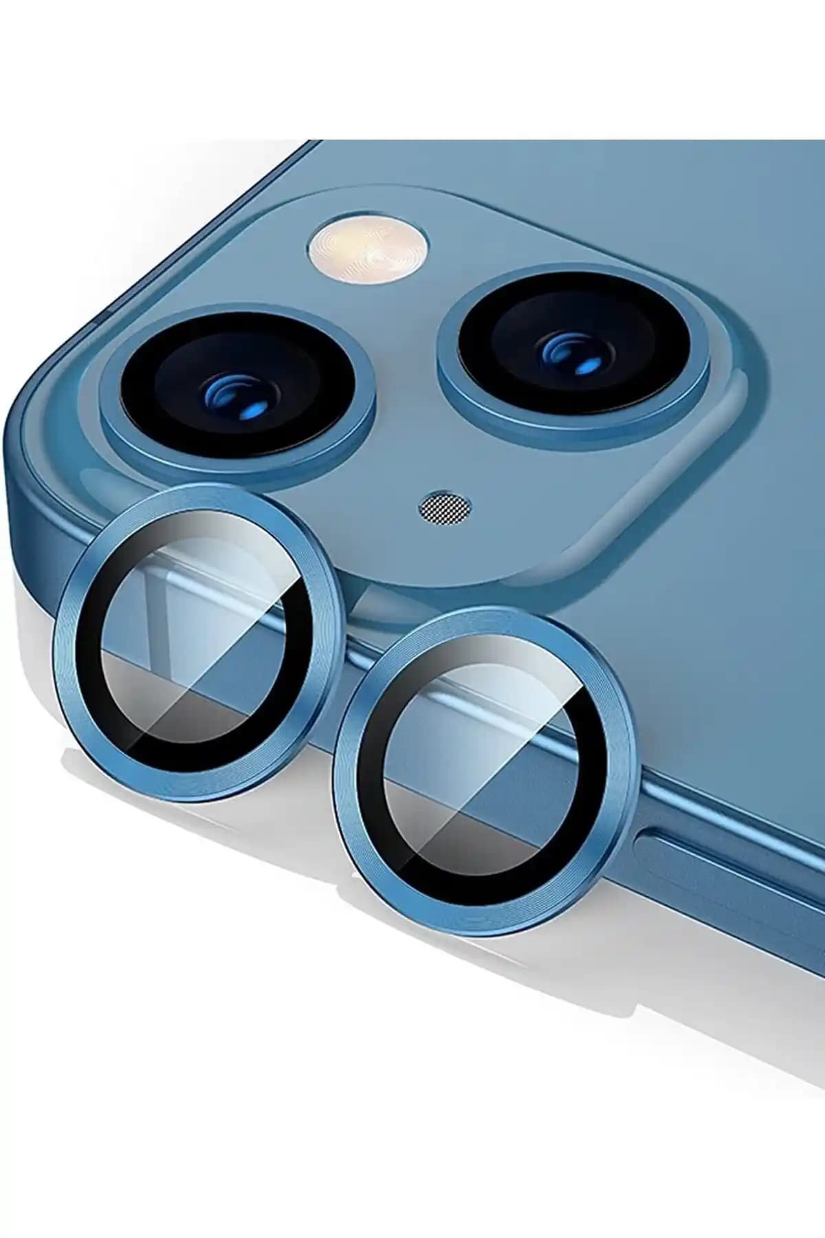 Powerfox iPhone 13 ve Mini Kamera Lens Koruyucu Seti Şeffaf ve Güvenilir Koruma