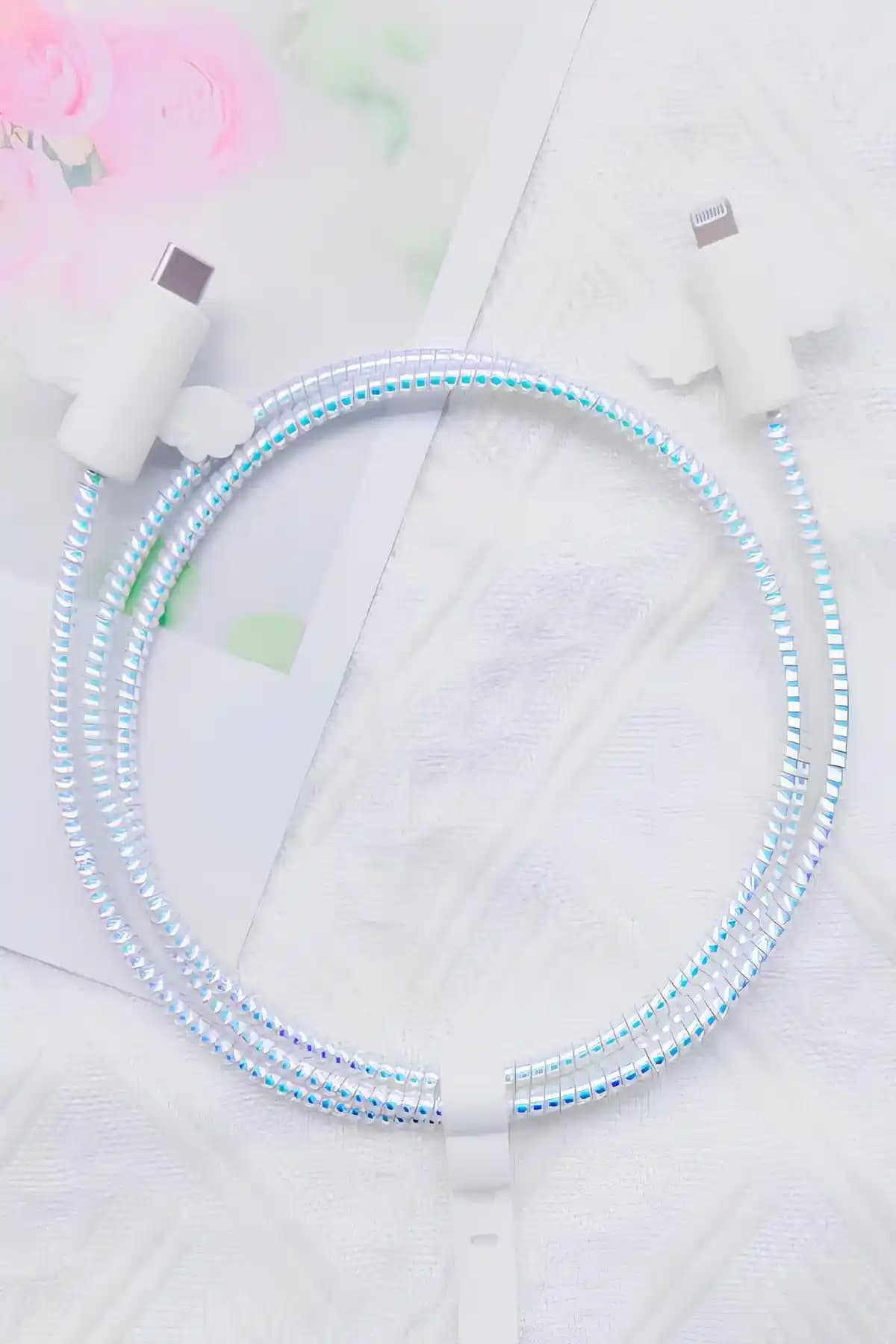 WANNA PROTECT Tüm Telefonlar İçin Uyumlu Kablo Koruma Seti Günlük Kullanım İçin