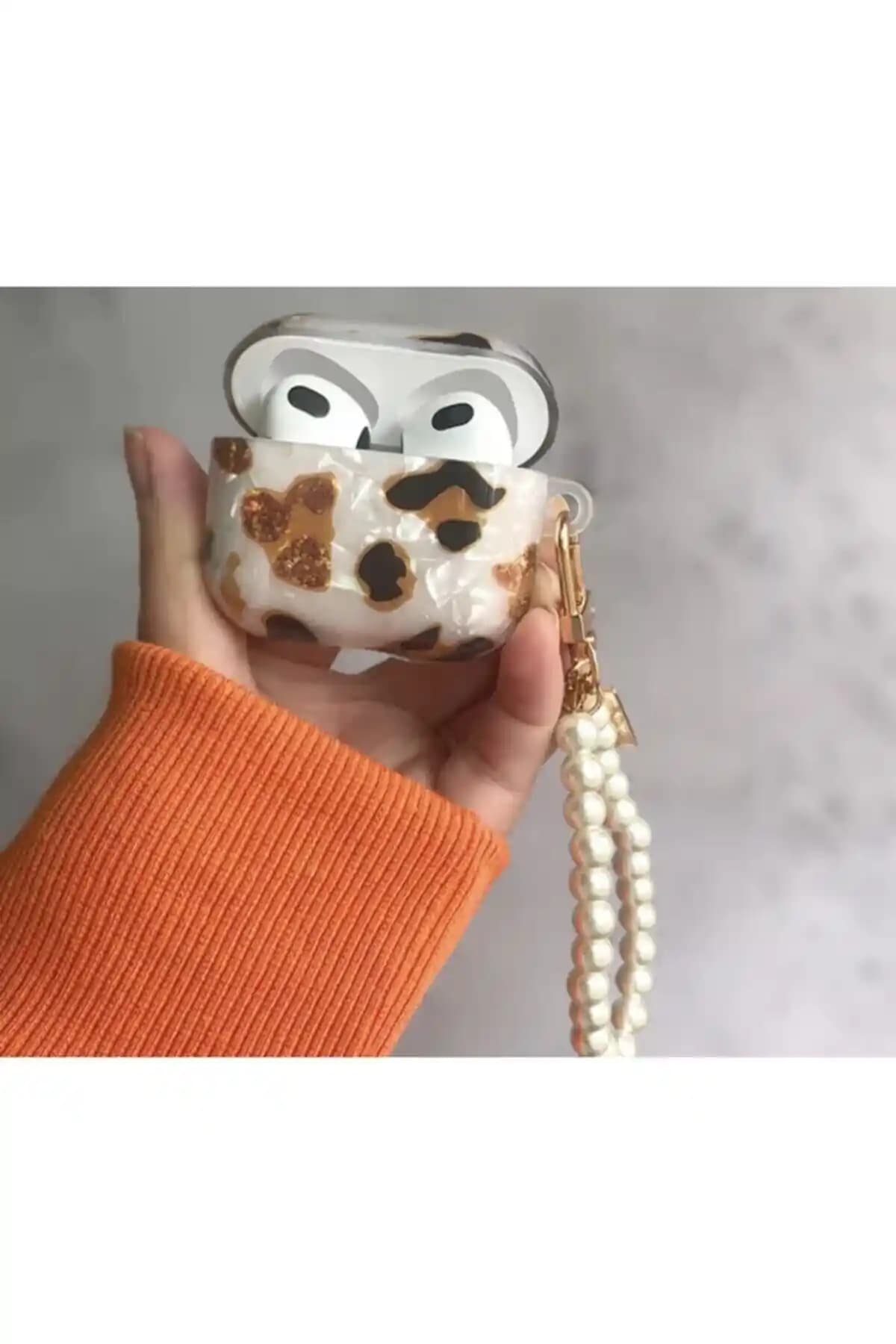 Sorte Atelier 3. Nesil Uyumlu Leopar Desenli Kulaklık Kılıfı Modern ve Dayanıklı Tasarım