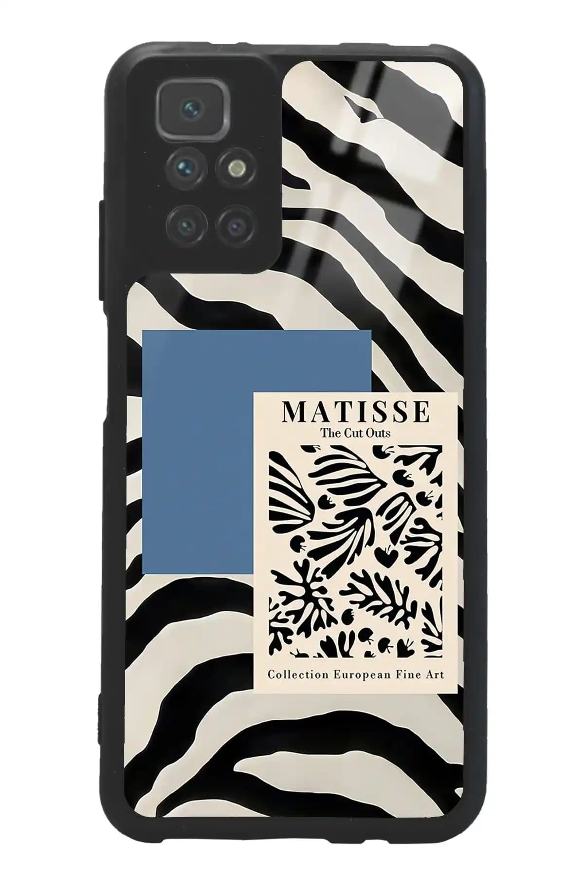 Spoyi Xiaomi Redmi 10 Zebra Matısse Tasarımlı Glossy Telefon Kılıfı: Şıklık ve Koruma Sunan Dayanıklı Aksesuar