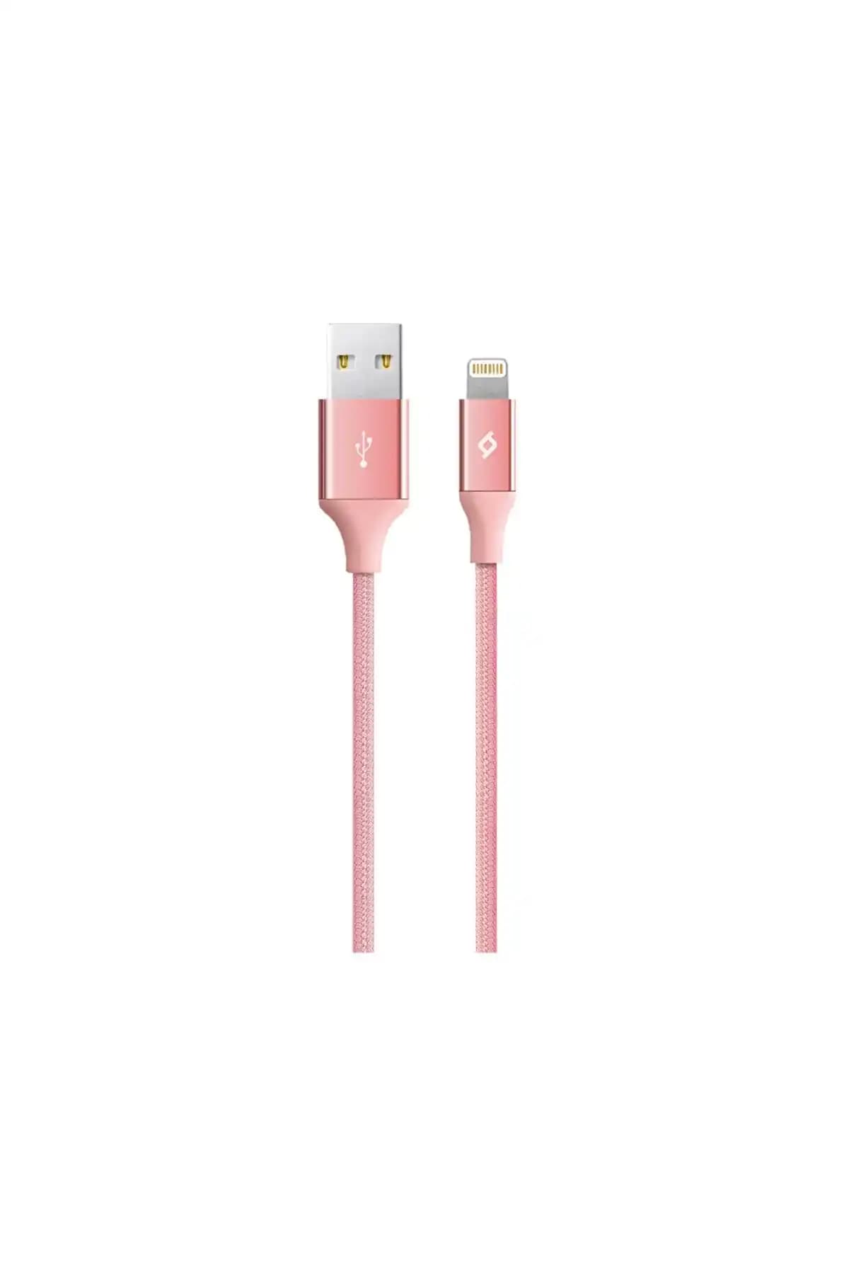 Ttec Alumicable Lightning Şarj ve Data Kablosu 2m16 Rosegold - Dayanıklı ve Estetik iPhone Kablosu